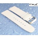 Graf Kalbsleder Uhrenarmband Modell Spree weiß 22 mm, XS-Damenlänge