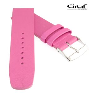 Graf Kalbsleder Uhrenarmband Modell Spree pink 24 mm, XS-Damenlänge