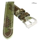 Diloy Camouflage Canvas Textil Uhrenarmband Modell Seals oliv 30 mm, Tarnfarben