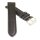 Kalbsleder Clip-Uhrenarmband Modell Clip-87A schwarz 17 mm, Clipsystem