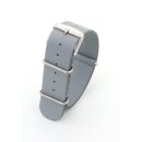 Nato Uhrenarmband französisches Softleder Modell United-S grau 18 mm Nato Strap