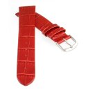 Feines Kroko Clip-Uhrenarmband Modell Clip-Luis rot 8 mm,...