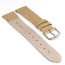 Feines Kroko Clip-Uhrenarmband Modell Clip-Luis creme-beige 8 mm, Clipsystem