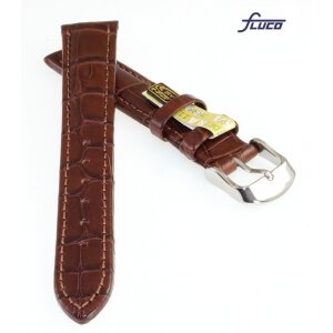 Fluco echt Louisiana Alligator Uhrenarmband Modell Bali cacao 18 mm, Handarbeit