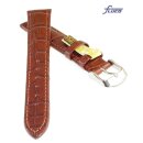 Fluco echt Louisiana Alligator Uhrenarmband Modell Bali cacao 22 mm, Handarbeit