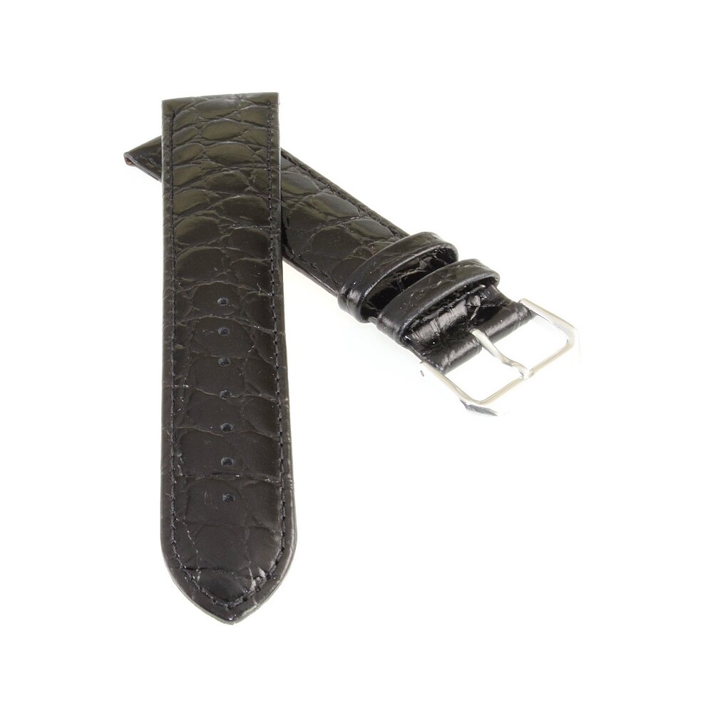 Lederarmband Uhrenband 14mm Schwarzes Krokodillederarmband 14 Mm