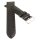 Kroko-Optik Leder Uhrenarmband Modell Samba XL schwarz 16 mm, extralang