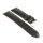 Kroko-Optik Leder Uhrenarmband Modell Samba XL schwarz 16 mm, extralang