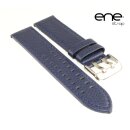ene strap Büffelleder Uhrenarmband Modell Fuegro Doppeldorn blau-TiT 22 mm