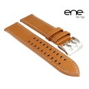 ene strap Büffelleder Uhrenarmband Modell Fuegro Doppeldorn cognac-WN 22 mm