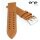 ene strap Büffelleder Uhrenarmband Modell Fuegro Doppeldorn cognac-WN 22 mm