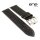ene strap Büffelleder Uhrenarmband Modell Fuegro Doppeldorn schwarz-TiT 24 mm