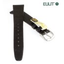 Eulit Teju-Eidechse Clip-Uhrenarmband Modell Teju Clip schwarz 8 mm, Clipsystem