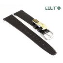 Eulit Teju-Eidechse Clip-Uhrenarmband Modell Teju Clip schwarz 10 mm, Clipsystem