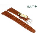 Eulit Teju-Eidechse Clip-Uhrenarmband Modell Teju Clip cognac 10 mm, Clipsystem