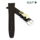 Eulit Teju-Eidechse Clip-Uhrenarmband Modell Teju Clip schwarz 14 mm, Clipsystem