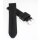 Silikon Uhrenarmband mit Reifenmuster Modell Monaco schwarz 18 mm
