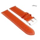 Diloy Büffelleder Uhrenarmband Modell Toronto orange 20 mm