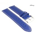 Diloy Büffelleder Uhrenarmband Modell Toronto blau 22 mm