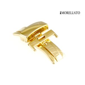Morellato Butterfly- Faltschließe Edelstahl gold poliert Modell Bridge, 16 mm