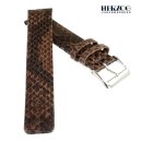 Herzog Schlangenoptik Uhrenarmband Modell Snake-Print braun 16 mm