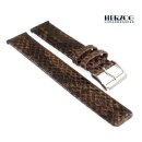 Herzog Schlangenoptik Uhrenarmband Modell Snake-Print braun 16 mm