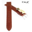 Graf echt Eidechse Uhrenarmband Modell Manhattan cognac 15 mm, XS-Länge