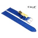 Graf echt Eidechse Uhrenarmband Modell Manhattan königsblau 15 mm, XS-Länge