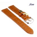 Fluco echt Louisiana Alligator Uhrenarmband Modell Bali cognac 20 mm, Handarbeit