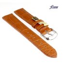 Fluco echt Louisiana Alligator Uhrenarmband Modell Bali cognac 22 mm, Handarbeit