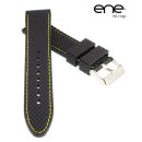 Premium ene strap Silikon Uhrenarmband Modell Cintano GN schwarz 20 mm