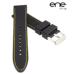 Premium ene strap Silikon Uhrenarmband Modell Cintano GN schwarz 22 mm