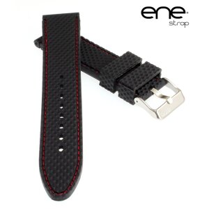 Premium ene strap Silikon Uhrenarmband Modell Cintano RN schwarz 24 mm