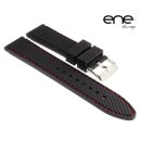 Premium ene strap Silikon Uhrenarmband Modell Cintano RN schwarz 24 mm