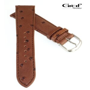 Graf Strauß-Optik Uhrenarmband Modell Charlton mocca 22 mm, Handarbeit