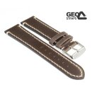 GEO-Straps Uhrenarmband Rindleder Modell Pegasus mocca 22 mm, Handarbeit