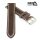 GEO-Straps Uhrenarmband Rindleder Modell Pegasus mocca 22 mm, Handarbeit