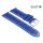 Eulit Louisiana-Alligator Uhrenarmband Modell Guinea-Chrono blau 22 mm