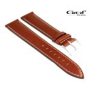 Graf Boxcalf-Leder Uhrenarmband Modell Lorenzo cognac 18 mm, Handarbeit