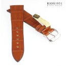 Rios1931 Alligator Uhrenarmband Modell Zürich cognac 18 mm, kompatibel Patek Philippe