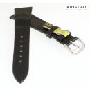 Rios1931 Alligator Uhrenarmband Modell Basel schwarz 18...