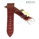 Rios1931 Alligator Uhrenarmband Modell Basel mahagoni 18...