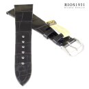 Rios1931 Alligator Uhrenarmband Modell Basel blau 18 mm,...