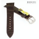 Rios1931 Alligator Uhrenarmband Modell Basel mokka 21 mm,...