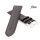 Fluco feinstes Kalbsleder Uhrenarmband Modell Polaris schwarz 24 mm