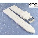 Premium ene strap Silikon Uhrenarmband Modell Silikon-Kroko weiß 24 mm