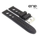 Premium ene strap Silikon Uhrenarmband Modell 105-Classic Cup schwarz-blau 20 mm