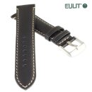EULIT robustes Rindleder Uhrenarmband Modell Florenz schwarz 20 mm