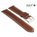 EULIT robustes Rindleder Uhrenarmband Modell Florenz mocca 20 mm