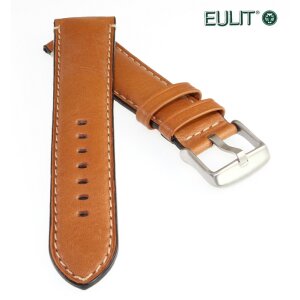 EULIT robustes Rindleder Uhrenarmband Modell Florenz cognac 22 mm